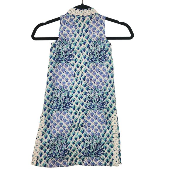 Lilly Pulitzer Girls Jane Shift Dress Size 3 Coastal Pineapple - Picture 2 of 11